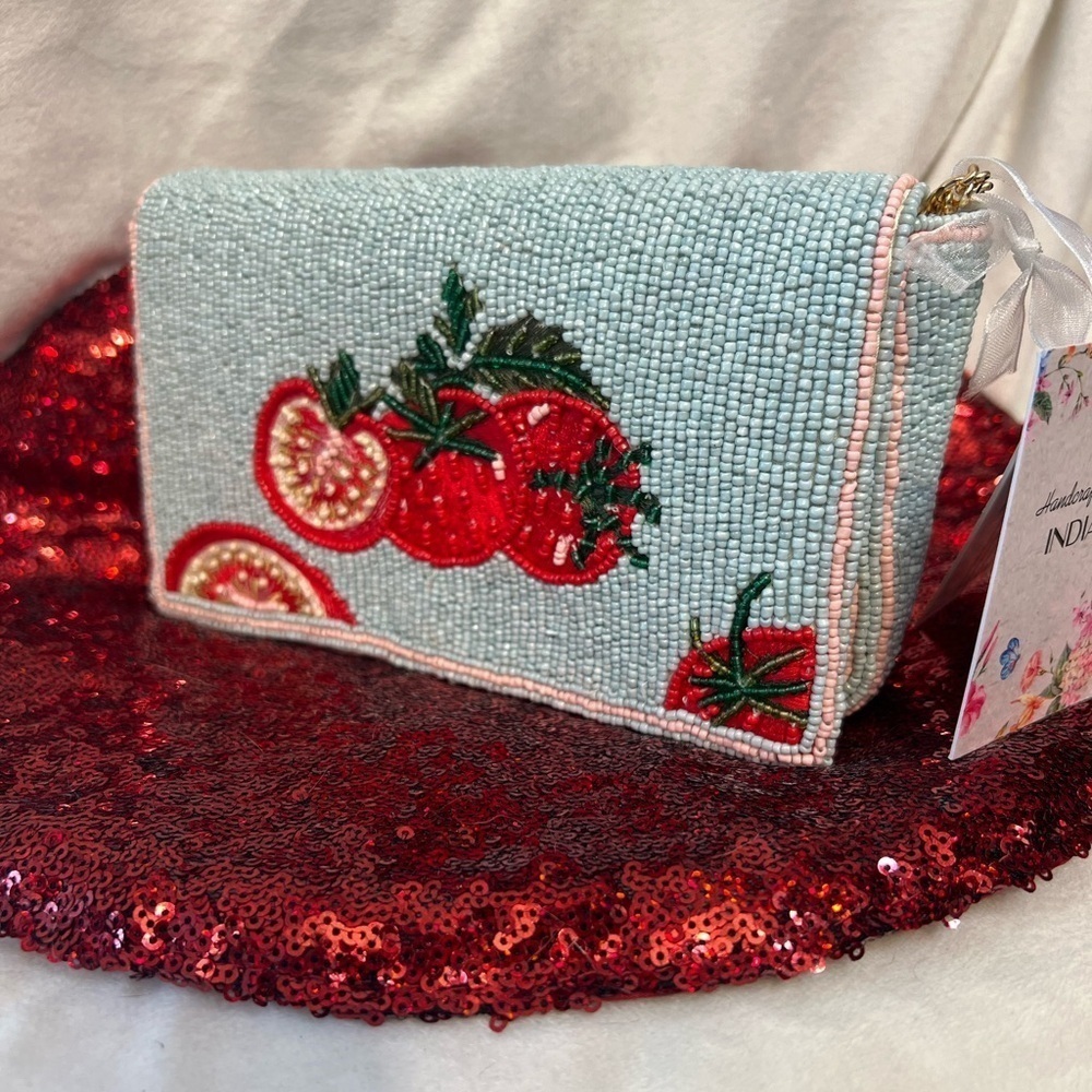🍅MADE IN INDIA BEAUTIFUL VIRAL Handmade
Tomato Beaded Sling Bag-NWT🍅 - Picture 7 of 15